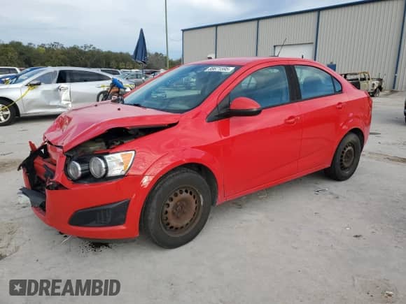 2015 Chevrolet Sonic LS with VIN 1G1JB5SG7F4165642, listed as a Copart auction lot 88671595 with 57,794 mi miles and Salvage title. Bid and sale history available at DreamBid. Image 1.
