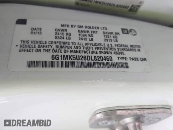 2013 Chevrolet Caprice Police Police с VIN 6G1MK5U26DL820460, выставлен на аукционе IAAI как лот 42439373 с пробегом 98 130 миль миль и . История ставок и продаж доступна на DreamBid. Изображение 9.