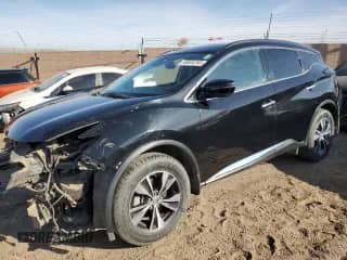 2020 Nissan Murano SV with VIN 5N1AZ2BJXLN160983, listed as a Copart auction lot 46444765 with 74,908 mi miles and Clean title. Bid and sale history available at DreamBid. Image 1.