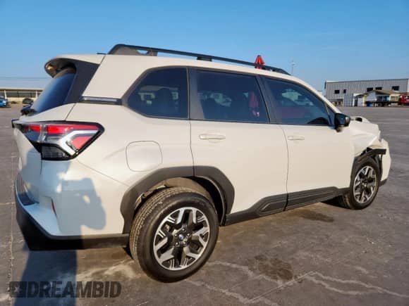 2025 Subaru Forester Premium z VIN JF2SLDBC6SH515508, wystawiony jako Copart lot #81111335 z przebiegiem 7 072 mil mil oraz Szkoda całkowita • Salvage title. Historia ofert i sprzedaży dostępna na DreamBid. Obrazek 3.