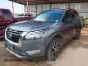 2023 Nissan Pathfinder Platinum with VIN 5N1DR3DG2PC250280, listed as a IAAI auction lot 42248770 with 31,154 mi miles and . Bid and sale history available at DreamBid. Image 2.