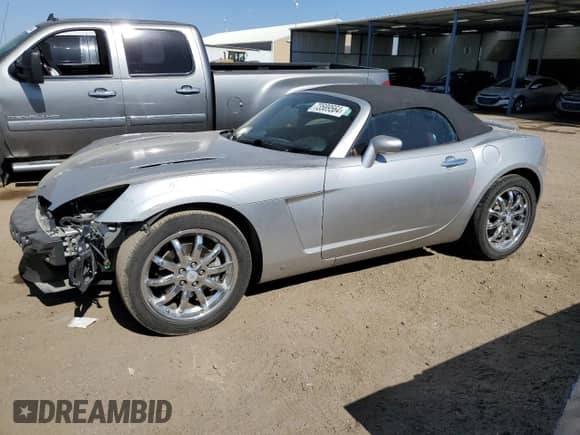 2008 Saturn Sky with VIN 1G8MC35B88Y125341, listed as a Copart auction lot 73589564 with 21,597 mi miles and Salvage title. Bid and sale history available at DreamBid. Image 1.