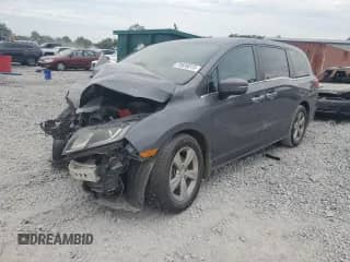 2018 Honda Odyssey EX with VIN 5FNRL6H52JB073911, listed as a Copart auction lot 70838015 with Not provided miles and Salvage title. Bid and sale history available at DreamBid. Image 1.