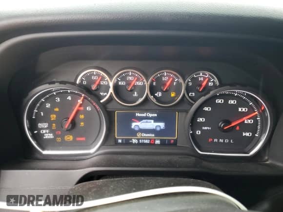 2022 Chevrolet Silverado 1500 Custom Trail Boss z VIN 1GCPYCEK0NZ237402, wystawiony jako Copart lot #55488465 z przebiegiem 51 582 mil mil oraz Szkoda całkowita • Salvage title. Historia ofert i sprzedaży dostępna na DreamBid. Obrazek 9.