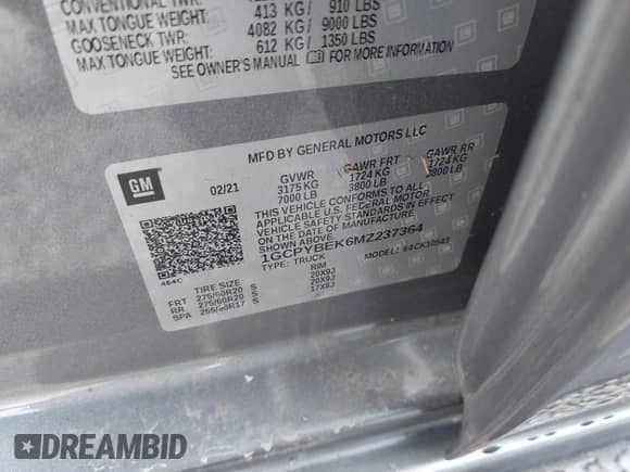 2021 Chevrolet Silverado 1500 Custom с VIN 1GCPYBEK6MZ237364, выставлен на аукционе IAAI как лот 43025156 с пробегом 44 250 миль миль и . История ставок и продаж доступна на DreamBid. Изображение 9.