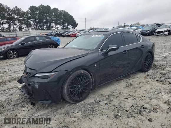 2021 Lexus IS 350 F Sport with VIN JTHGZ1B27M5039524, listed as a Copart auction lot 85511625 with 37,678 mi miles and Salvage title. Bid and sale history available at DreamBid. Image 1.