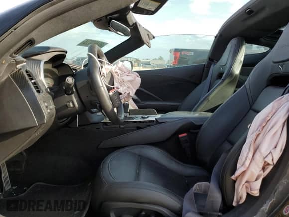 2015 Chevrolet Corvette Z06 3LZ with VIN 1G1YU2D64F5605404, listed as a Copart auction lot 62499074 with 23,299 mi miles and Salvage title. Bid and sale history available at DreamBid. Image 7.