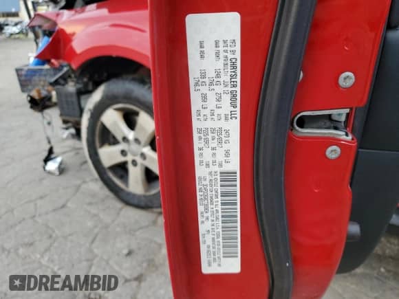 2012 Dodge Journey SXT z VIN 3C4PDCBG8CT393834, wystawiony jako Copart lot #71371255 z przebiegiem Nie podano mil oraz Czysty tytuł • Clean title. Historia ofert i sprzedaży dostępna na DreamBid. Obrazek 13.
