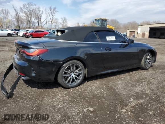 2022 BMW 4 Series 430i with VIN WBA23AT02NCH83569, listed as a Copart auction lot 53329575 with Not provided miles and Salvage title. Bid and sale history available at DreamBid. Image 3.