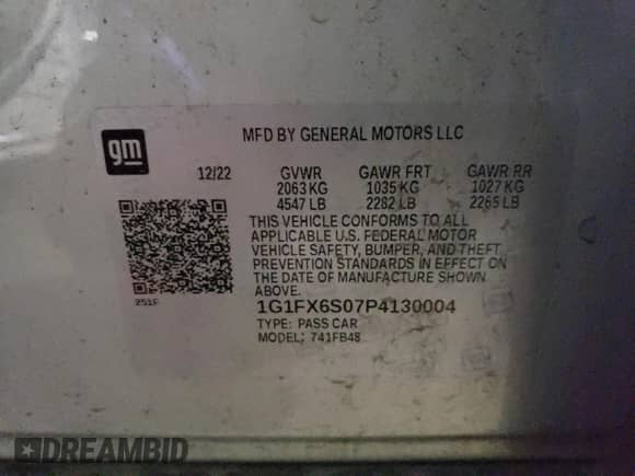 2023 Chevrolet Bolt EV 2LT z VIN 1G1FX6S07P4130004, wystawiony jako Copart lot #72020943 z przebiegiem 7 161 mil mil oraz . Historia ofert i sprzedaży dostępna na DreamBid. Obrazek 12.