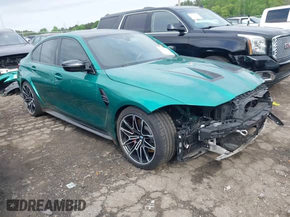 2022 BMW M3 with VIN WBS53AY03NFL94517, listed as a IAAI auction lot 42026142 with 96,679 mi miles and . Bid and sale history available at DreamBid. Image 1.