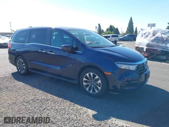 2021 Honda Odyssey EX-L with VIN 5FNRL6H76MB001373, listed as a IAAI auction lot 42951503 with 24,219 mi miles and . Bid and sale history available at DreamBid. Image 1.