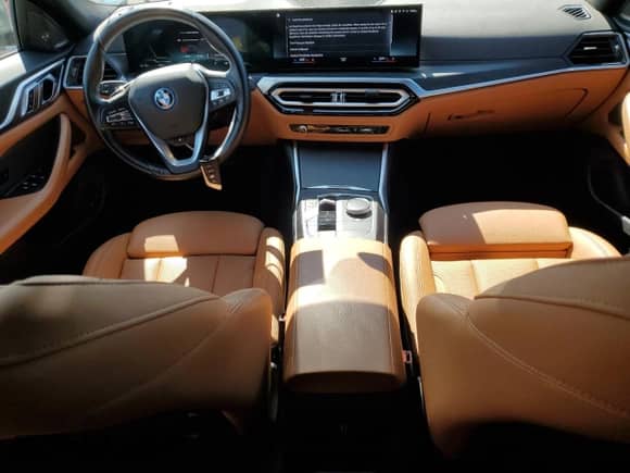 2023 BMW i4 eDrive35 with VIN WBY43AW0XPFR35585, listed as a Copart auction lot 67916045 with 24,598 mi miles and Salvage title. Bid and sale history available at DreamBid. Image 8.