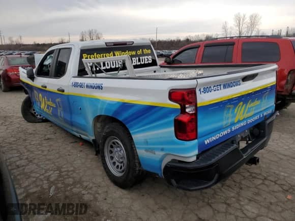 2021 Chevrolet Silverado 1500 Work Truck with VIN 1GCRWAEK3MZ353257, listed as a Copart auction lot 87185094 with Not provided miles and Salvage title. Bid and sale history available at DreamBid. Image 2.