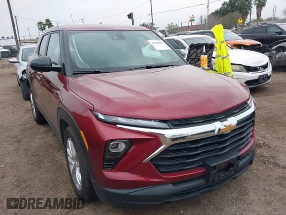 2025 Chevrolet TrailBlazer LS with VIN KL79MMSPXSB016904, listed as a IAAI auction lot 41460585 with 5,012 mi miles and . Bid and sale history available at DreamBid. Image 1.