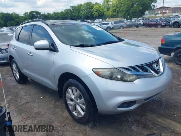 2011 Nissan Murano SL with VIN JN8AZ1MU2BW064770, listed as a IAAI auction lot 42866648 with 194,666 mi miles and . Bid and sale history available at DreamBid. Image 1.