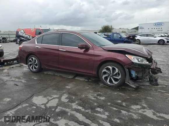 2016 Honda Accord EX-L with VIN 1HGCR2F89GA062692, listed as a Copart auction lot 81768395 with 124,160 mi miles and Salvage title. Bid and sale history available at DreamBid. Image 4.