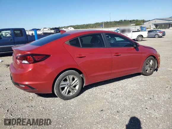 2019 Hyundai Elantra SEL with VIN 5NPD84LF1KH475342, listed as a Copart auction lot 82288935 with 105,466 mi miles and Salvage title. Bid and sale history available at DreamBid. Image 3.