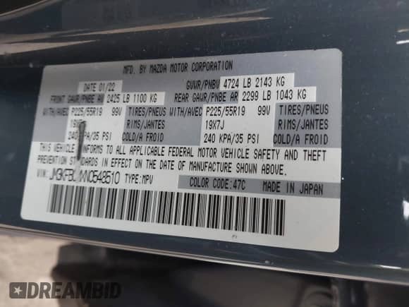 2022 Mazda CX-5 S Preferred z VIN JM3KFBCMXN0548510, wystawiony jako IAAI lot #42006919 z przebiegiem 36 893 mil mil oraz . Historia ofert i sprzedaży dostępna na DreamBid. Obrazek 9.