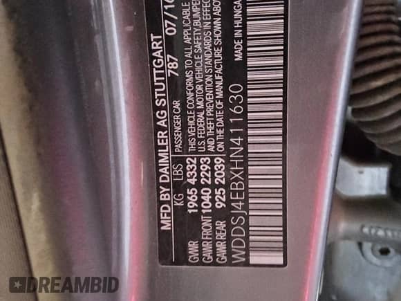 2017 Mercedes-Benz CLA 250 с VIN WDDSJ4EBXHN411630, выставлен на аукционе Copart как лот 82140875 с пробегом 106 278 миль миль и Чистый • Clean title. История ставок и продаж доступна на DreamBid. Изображение 12.