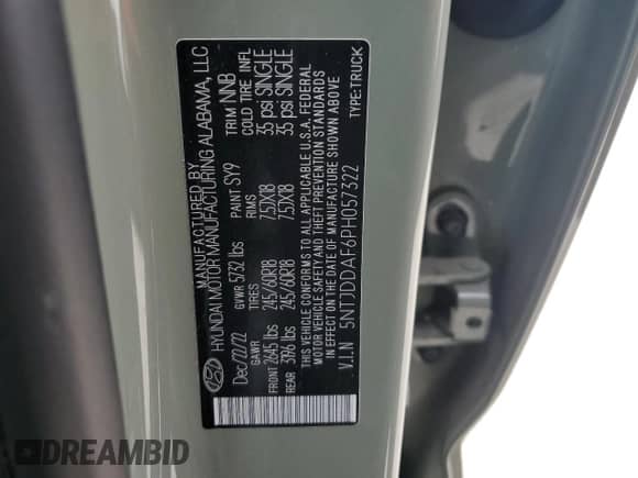 2023 Hyundai Santa Cruz SEL Premium z VIN 5NTJDDAF6PH057322, wystawiony jako Copart lot #77493914 z przebiegiem 21 615 mil mil oraz Nie do naprawy • Non repairable. Historia ofert i sprzedaży dostępna na DreamBid. Obrazek 14.