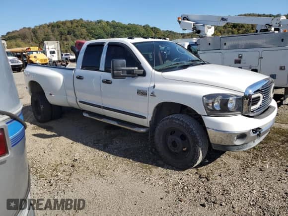 2007 Dodge 3500 SLT with VIN 3D7MX48A67G807135, listed as a Copart auction lot 85548875 with 179,229 mi miles and Salvage title. Bid and sale history available at DreamBid. Image 4.