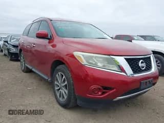 2014 Nissan Pathfinder SV z VIN 5N1AR2MNXEC618987, wystawiony jako IAAI lot #41593401 z przebiegiem 152 764 mil mil oraz . Historia ofert i sprzedaży dostępna na DreamBid. Obrazek 1.