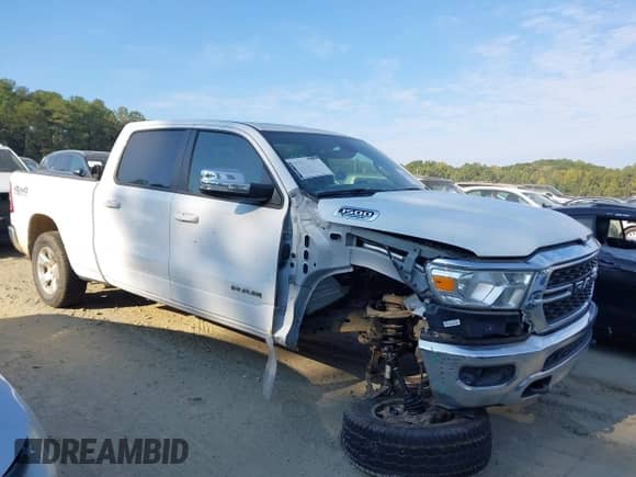 2022 Ram 1500 Big Horn with VIN 1C6RRFMG1NN437143, listed as a IAAI auction lot 43214198 with 86,447 mi miles and . Bid and sale history available at DreamBid. Image 13.