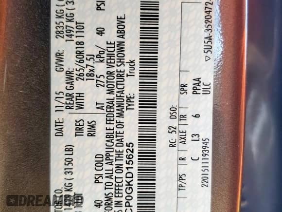 2016 Ford F-150 XL z VIN 1FTEW1CP0GKD15625, wystawiony jako Copart lot #81012245 z przebiegiem 106 855 mil mil oraz Szkoda całkowita • Salvage title. Historia ofert i sprzedaży dostępna na DreamBid. Obrazek 13.