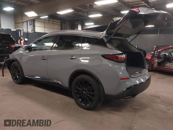 2023 Nissan Murano SV with VIN 5N1AZ2BS9PC141626, listed as a IAAI auction lot 41929851 with 18,469 mi miles and . Bid and sale history available at DreamBid. Image 3.