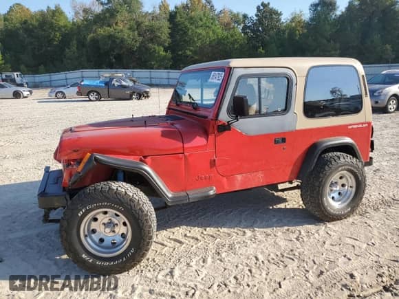 1995 Jeep Wrangler S z VIN 1J4FY19P0SP273985, wystawiony jako Copart lot #86147925 z przebiegiem 108 558 mil mil oraz Szkoda całkowita • Salvage title. Historia ofert i sprzedaży dostępna na DreamBid. Obrazek 1.