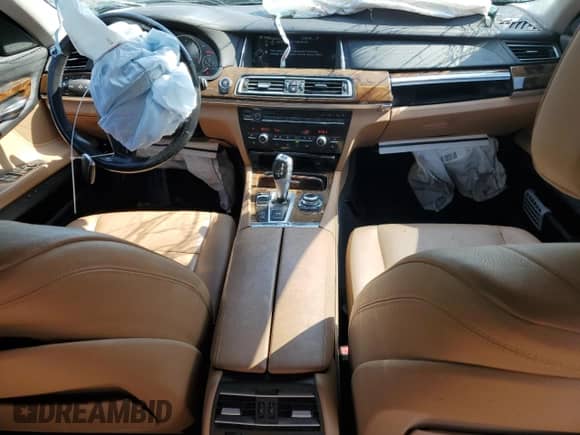 2013 BMW 7 Series 740Li xDrive with VIN WBAYF4C5XDDE23604, listed as a Copart auction lot 54978735 with 119,778 mi miles and Salvage title. Bid and sale history available at DreamBid. Image 8.