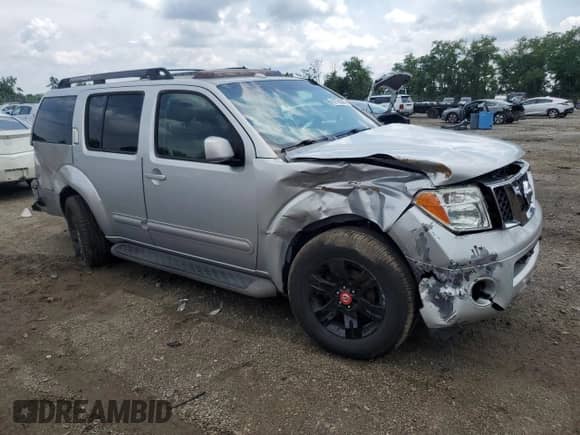 2007 Nissan Pathfinder SE with VIN 5N1AR18W97C617975, listed as a Copart auction lot 62766385 with Not provided miles and Salvage title. Bid and sale history available at DreamBid. Image 4.