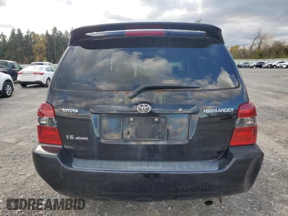 2006 Toyota Highlander w/3rd Row with VIN JTEEP21A760185446, listed as a Copart auction lot 89544715 with 144,249 mi miles and Salvage title. Bid and sale history available at DreamBid. Image 6.