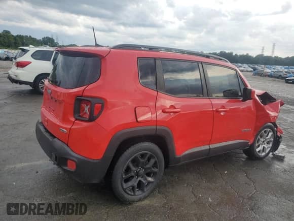 2018 Jeep Renegade Altitude with VIN ZACCJABB2JPG68733, listed as a Copart auction lot 67998775 with 155,471 mi miles and Salvage title. Bid and sale history available at DreamBid. Image 3.