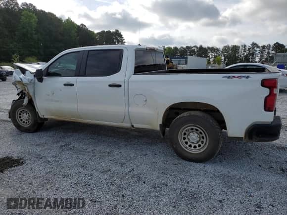 2019 Chevrolet Silverado 1500 Work Truck z VIN 1GCUYAEF0KZ233887, wystawiony jako Copart lot #56918945 z przebiegiem 155 562 mil mil oraz Szkoda całkowita • Salvage title. Historia ofert i sprzedaży dostępna na DreamBid. Obrazek 2.