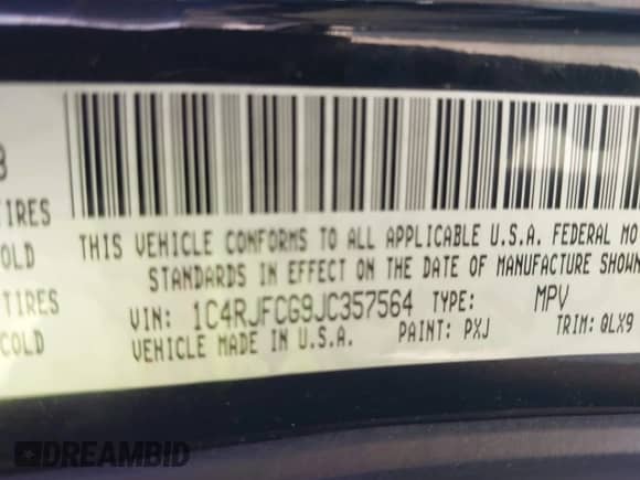 2018 Jeep Grand Cherokee Overland with VIN 1C4RJFCG9JC357564, listed as a IAAI auction lot 42902786 with 118,665 mi miles and . Bid and sale history available at DreamBid. Image 9.