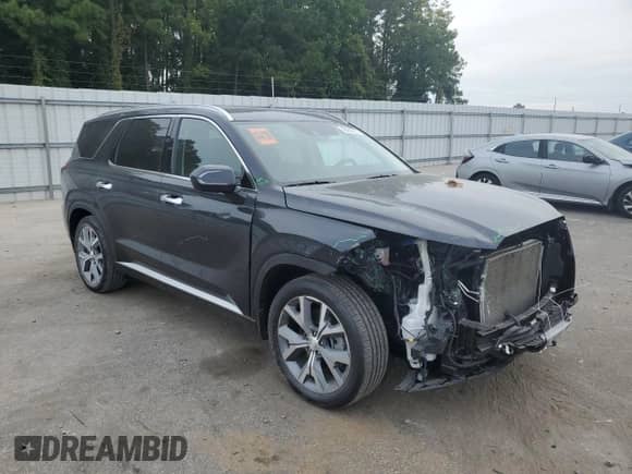 2021 Hyundai Palisade SEL with VIN KM8R44HE3MU282373, listed as a Copart auction lot 68459953 with 28,441 mi miles and . Bid and sale history available at DreamBid. Image 4.
