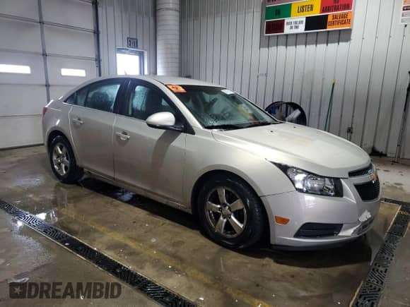2012 Chevrolet Cruze 1LT with VIN 1G1PF5SC3C7315249, listed as a Copart auction lot 86178285 with Not provided miles and Salvage title. Bid and sale history available at DreamBid. Image 4.