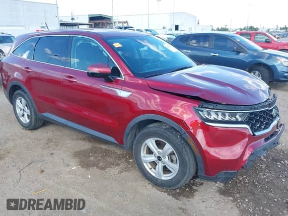 2021 Kia Sorento LX with VIN 5XYRG4LC4MG044146, listed as a IAAI auction lot 43278602 with 93,145 mi miles and . Bid and sale history available at DreamBid. Image 1.