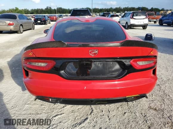 2015 Dodge Viper GTS with VIN 1C3ADEBZ3FV510022, listed as a Copart auction lot 80824604 with 29,083 mi miles and Salvage title. Bid and sale history available at DreamBid. Image 6.