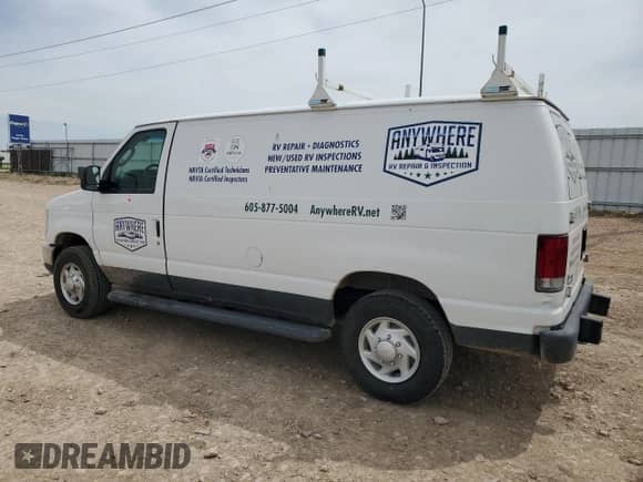 2013 Ford Econoline Cargo Commercial with VIN 1FTNE2EW9DDA32864, listed as a Copart auction lot 55854545 with 164,825 mi miles and Clean title. Bid and sale history available at DreamBid. Image 2.