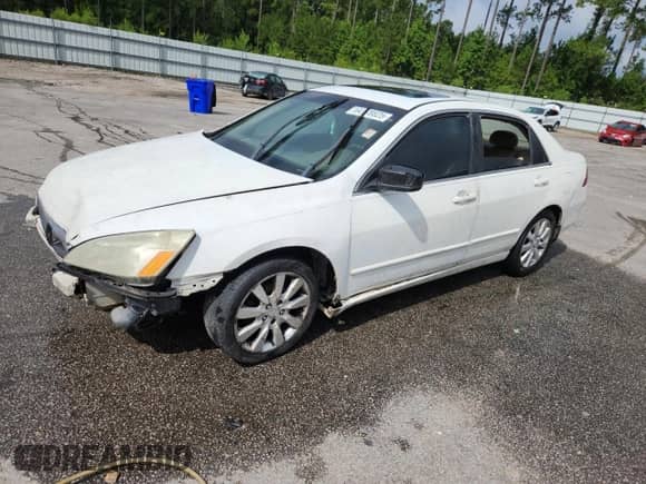 2006 Honda Accord EX-L z VIN 1HGCM66546A000336, wystawiony jako Copart lot #64178625 z przebiegiem Nie podano mil oraz Szkoda całkowita • Salvage title. Historia ofert i sprzedaży dostępna na DreamBid. Obrazek 1.