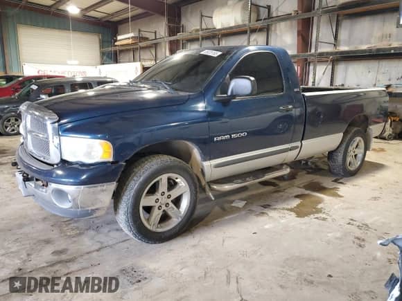 2002 Dodge 1500 z VIN 1D7HU16N02J217079, wystawiony jako Copart lot #55025185 z przebiegiem 160 089 mil mil oraz Szkoda całkowita • Salvage title. Historia ofert i sprzedaży dostępna na DreamBid. Obrazek 1.