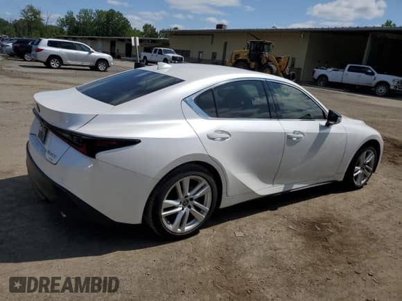 2021 Lexus IS 300 with VIN JTHC81F25M5043518, listed as a Copart auction lot 67741524 with 17,174 mi miles and Salvage title. Bid and sale history available at DreamBid. Image 3.