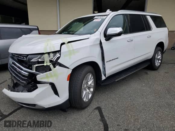 2023 Chevrolet Suburban Premier с VIN 1GNSCFKDXPR355239, выставлен на аукционе Copart как лот 80282535 с пробегом Не указан миль и Списание • Salvage title. История ставок и продаж доступна на DreamBid. Изображение 1.