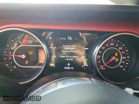 2020 Jeep Wrangler Rubicon with VIN 1C4HJXCG8LW239606, listed as a Copart auction lot 81513005 with 70,325 mi miles and Salvage title. Bid and sale history available at DreamBid. Image 9.