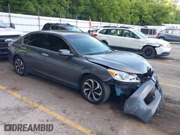 2016 Honda Accord EX-L с VIN 1HGCR3F86GA009695, выставлен на аукционе IAAI как лот 42616917 с пробегом 131 982 миль миль и . История ставок и продаж доступна на DreamBid. Изображение 1.