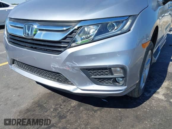 2019 Honda Odyssey EX-L with VIN 5FNRL6H73KB073550, listed as a IAAI auction lot 41666490 with 40,518 mi miles and . Bid and sale history available at DreamBid. Image 6.