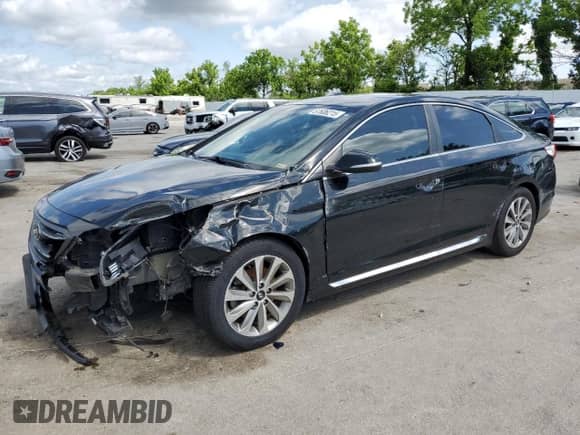 2017 Hyundai Sonata Sport with VIN 5NPE34AF3HH507450, listed as a Copart auction lot 57606215 with 142,537 mi miles and Salvage title. Bid and sale history available at DreamBid. Image 1.